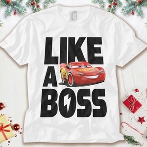 Disney Cars 3 McQueen Like A Boss Graphic Unisex Adult T-shirt Kid Shirt